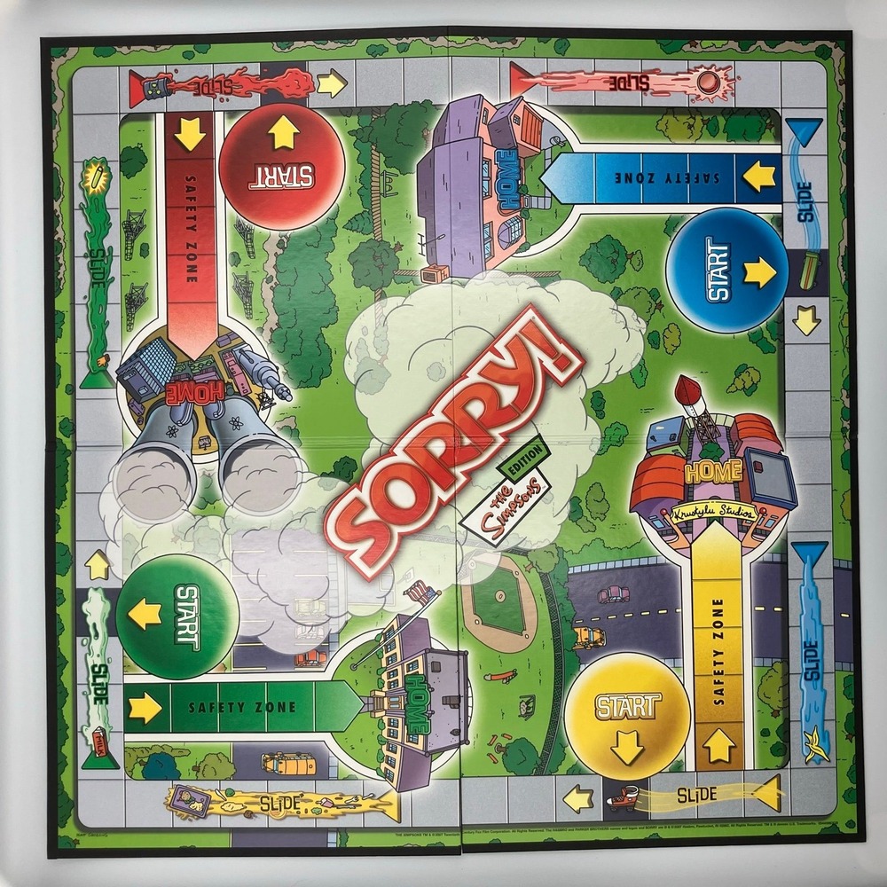 The Simpsons Sorry! Board Game Parker Brothers Complete Excellent Condition - Picture 3 of 9